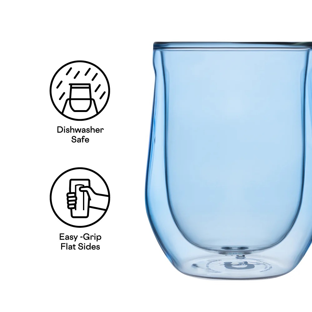 Corkcicle Blue Stemless Glass 2 Box Sets (4 glasses total) listing for @dlw77 - Picture 5 of 8